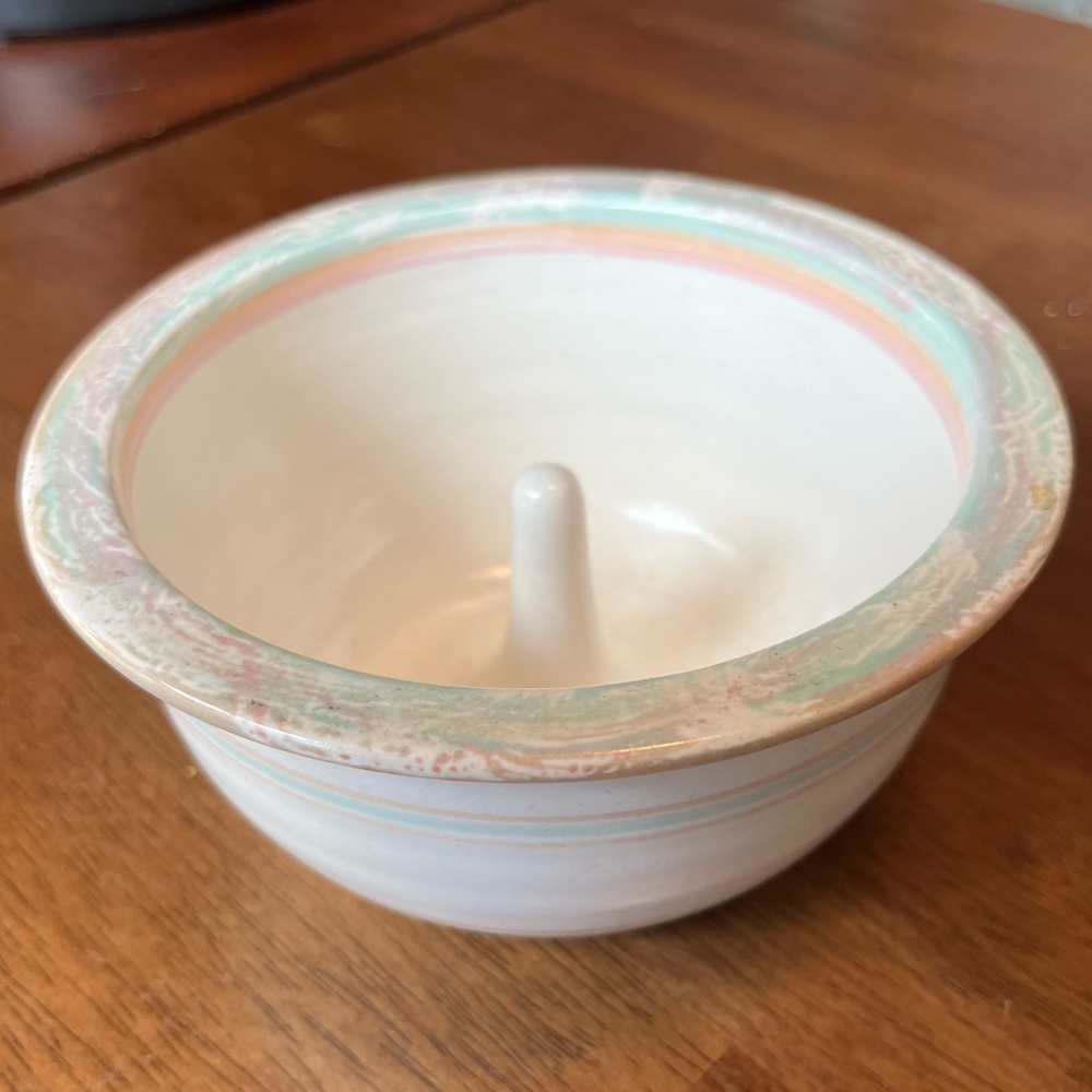 Handmade Pottery apple baking dish 5" across 2.5" tall